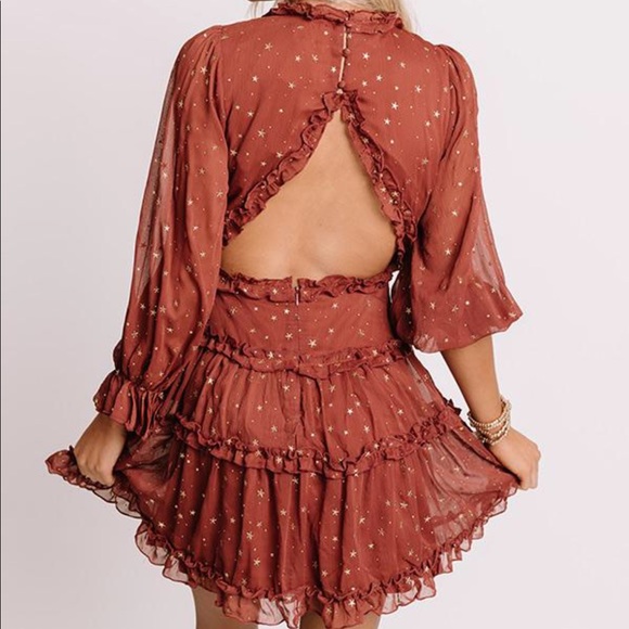 Wish Upon A Star Dress - Rust - Picture 13 of 13